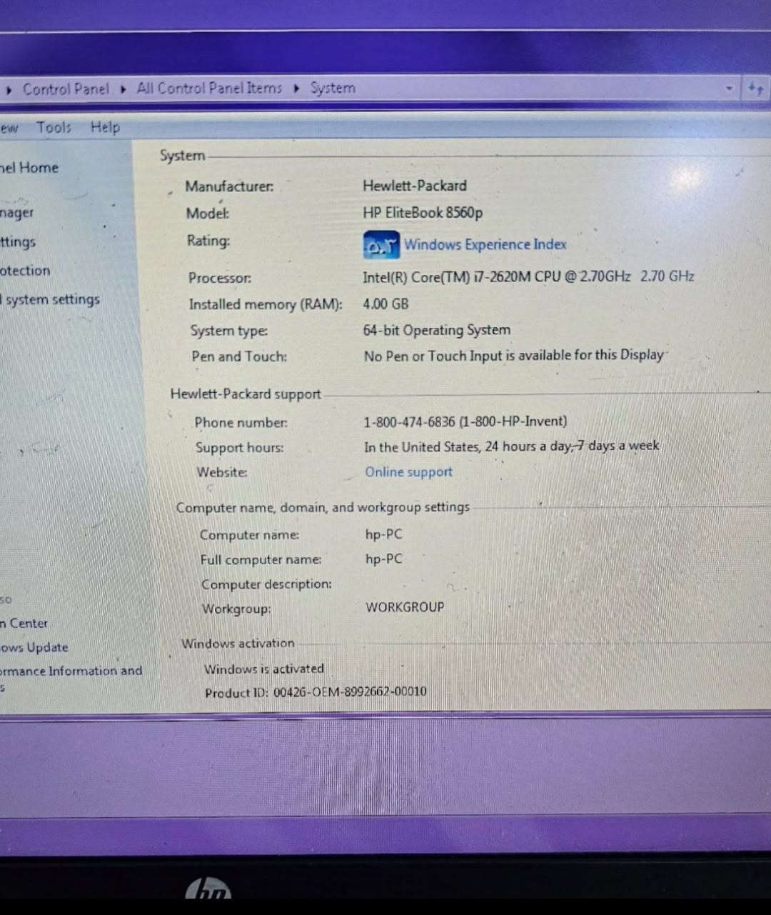 لابتوب Hp  للبيع 🩵

‏السعر 250 الف ✨نضافه 95%


**إذا كنت صاحب هذا الإعلان وتريد حذفه لأي سبب، رجاءا أرسل رسالة إلى الدعم الفني**