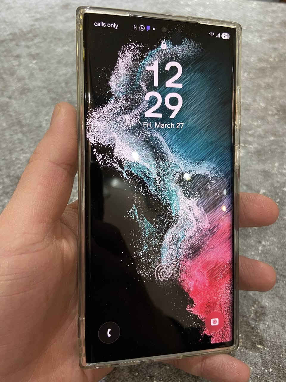 سامسونج S22 Ultra ياباني - مستخدم
السلام عليكم،
جهاز سامسونج جالاكسي S22 ألترا (Samsung Galaxy S22 Ultra) مستخدم بحالة ممتازة.

مواصفات وتفاصيل الجهاز:

سعة التخزين: 256 جيجابايت.

المعالج: سناب دراجون (Snapdragon) - الأفضل من ناحية الأداء وصرفية البطارية.
 دبل سيم كارد
النسخة: يابانية.

حالة الجهاز: مستخدم نظيف جداً.

السعر: 600,000 دينار
المكان: بغداد الغزاليه واكو توصيل داخل بغداد للي يريد
رقمي  ***********
