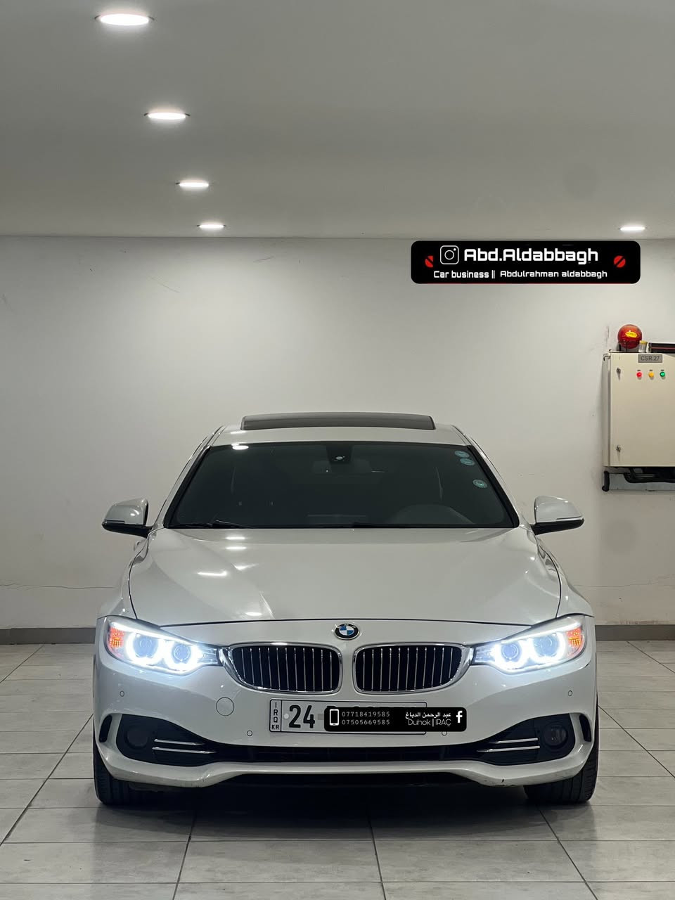 BMW 430i 2017
ماشيه 74 الف ميل 
محرك 4 سلند 2.0 توين توربو 
فول مواصفات 
مكان السيارة دهوك 
ضرر السيارة
باب و جاملغ تبديل  شركة نفس اللون
و نص البوند و و جاملغ صبغ 
ايرباك راجع شركة بلادي 
السعر : 173$ ورقة و بيها مجال
***********
.
