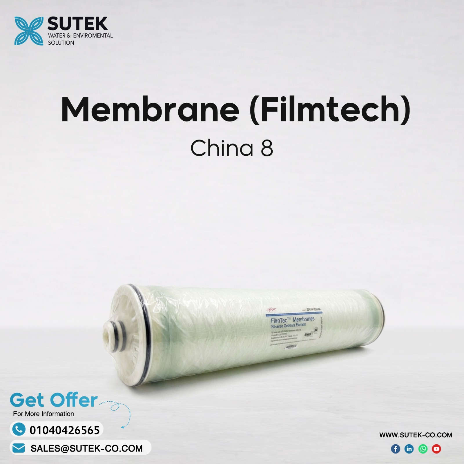 💧 الممبرين هو قلب محطة RO عشان كدا سوتك وفرتلك ممبرين فلمتك 8"  برو شيت عالي يتحمل ا ملاح 6000 بسعر  🫰🔥
اختيار شيت ممبرين كويس =
✔️ جودة مياه أعلى
✔️ أعطال أقل
✔️ تكلفة تشغيل أقل
الممبرين الصح 💰
هو أمان لمحطتك واستثمارك.
متوفر من  الممبرين فلمتك برو 4" و 8"
📞تواصل معانا من خلال 👇
01080600424


**إذا كنت صاحب هذا الإعلان وتريد حذفه لأي سبب، رجاءا أرسل رسالة إلى الدعم الفني**