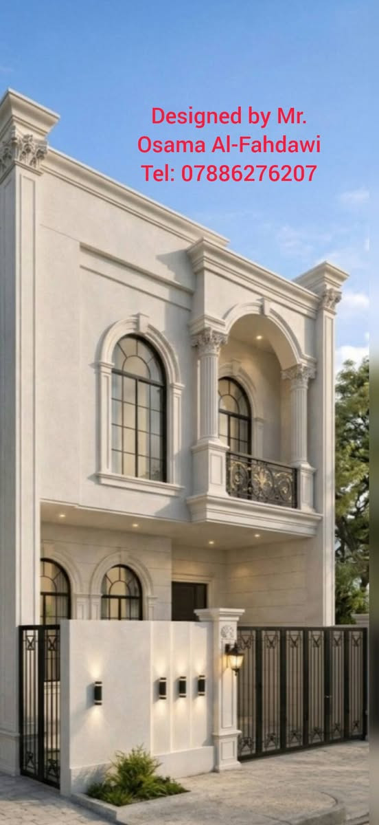 أناقة الأبعاد.. فخامة التصميم (5م × 20م)
​القياسات والبيانات:
​عرض الواجهة: 5 متر.
​النزال (العمق): 20 متر.
​المساحة الإجمالية: 100 متر مربع.
​النمط المعماري: نيو كلاسيك (New Classic).
​.... فلسفة الواجهة: ملكيّة في مساحة ذكية
​عندما تلتقي دقة القياس بجمال التصميم، تولد هذه التحفة المعمارية. واجهة اعتمدت على التناظر البصري وارتفاع الأقواس لتعطي إيحاءً بالاتساع والشموخ رغم ضيق الواجهة (5 متر).
​التفاصيل: أعمدة مزخرفة بتيجان كلاسيكية، ونوافذ طولية تمنح المبنى طابع القصور.
​الإضاءة: توزيع ذكي للإضاءة الجدارية (Wall Washers) ليلاً يبرز فخامة التفاصيل الحجرية.
​التناسق: بوابة حديدية مشغولة يدوياً (Ferforgé) تكمل أناقة المشهد الكلي.
​"التصميم هو الحل الذي يجعل المساحة المحدودة تبدو بلا حدود."
​📞 للتواصل والاستفسار
***********
​#تصميم_معماري #واجهات_فخمة #خرائط_100متر #نيوكلاسيك #بناء_حديث #واجهة_5متر
#Trending #Viral #ModernHome #InstaGood #DreamHome #ArchitectureLovers #InteriorDesignتصميم #المتابعين
​⚠️ تنبيه هام جداً بخصوص التنفيذ:
عزيزي المتابع، لضمان نجاح هذا التصميم على أرض الواقع، نود التأكيد على أن القياسات الدقيقة والنهائية محفوظة لدى المصمم
​إن أي محاولة للاجتهاد الشخصي بإضافة قياسات مجهولة أو تغيير الأبعاد قد تؤدي إلى أخطاء إنشائية ومعمارية فادحة (مثل ضيق الممرات، سوء التهوية، أو مشاكل في السلالم)، وهو ما وقع فيه الكثيرون للأسف. الالتزام بالمخطط الأصلي من المصمم هو ضمانك لبيت آمن وجميل.
