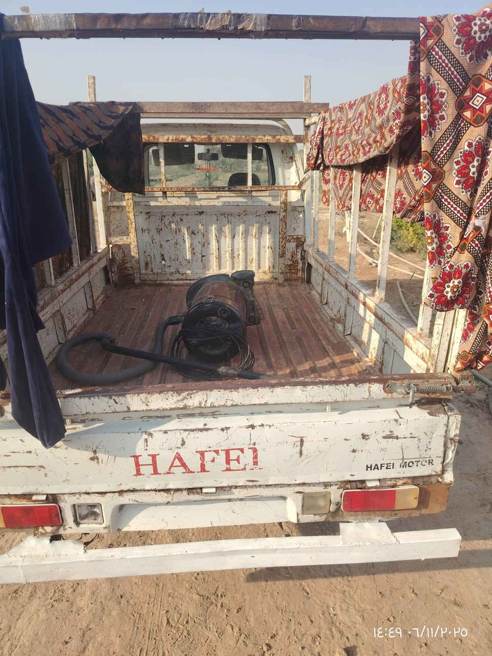 سلام عليكم
هيفا للبيع منفيس كامل الخياس معالج بس مامصبوغ كير محرك تمام بس بيها لاستيك ولف ادخن اول ماتشتغل كهربائيات كلها شغاله السعر ١٥ وبيها مجال المكان العلم
***********
