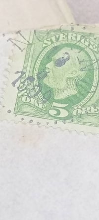 ٥ اغلفة سويدي • طوابع قديمة • عمرها ١٢٠+ سنة