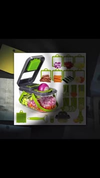 قطاعة خضرة • شفرات ستانلس • واقي يد