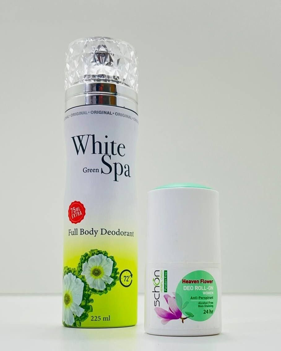 معطر ومزيل تعرق للجسم من نوع White Spa Green، ويتميز بالخصائص التالية: 
يأتي بحجم 225 مل.
يوفر حماية وتدوم رائحته لمدة طويلة.
يساعد في تفتيح البشرة ويحتوي على فيتامين A.
لا يترك آثاراً على الملابس.

> ﹏﹏﹏﹏﹏﹏ 𓍢ִ໋ 🫧 ✧ 🦢 𓍢ִ໋ 🪞 ﹏﹏﹏﹏﹏﹏
> 𓍢ִ໋🌷‌֒ ✧˚ ༘ ⋆｡˚ ☁️

توصيل بغداد 4 محافظات  6


**إذا كنت صاحب هذا الإعلان وتريد حذفه لأي سبب، رجاءا أرسل رسالة إلى الدعم الفني**