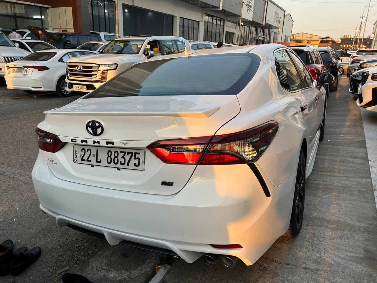 كامري ٢٠٢٣ SE
مواصفات معروفة
كير شفت
كشنات جلد
رادارت
بونيد و جاملغ مصبوغ

بدون دواخل

ارباك بس باردات صك
ستيرن و دشبول بشرط

مكان اربيل

سعر ١٩٥و مجال

***********
