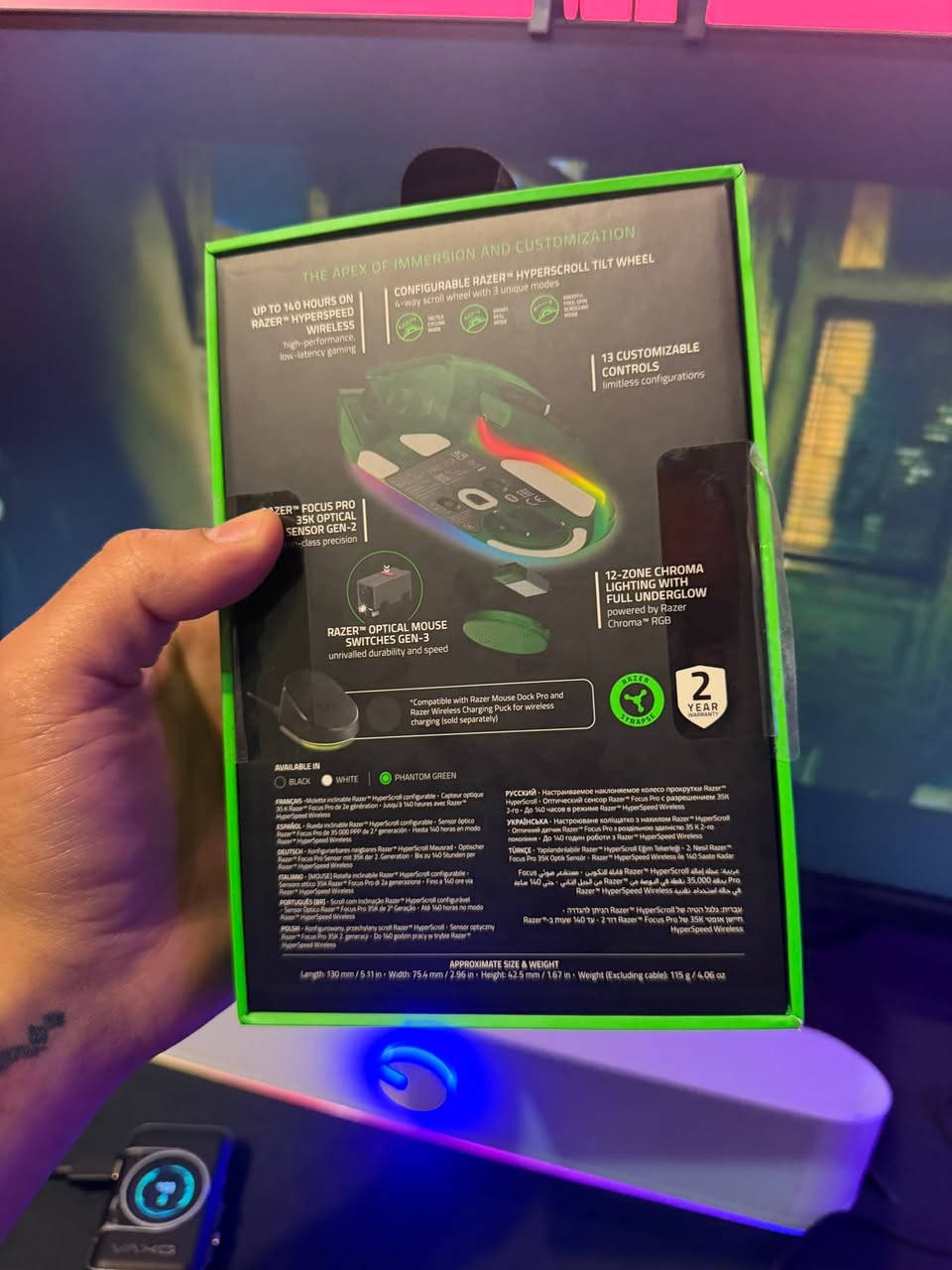 للبيع
Razer basilisk v3 pro 
Phantom green edition
150 الف قفل 
بغداد 
***********
