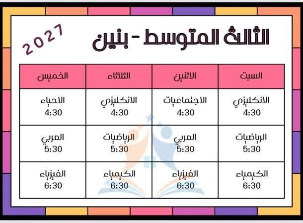 #على_بركة_اللّٰه
#انطلاق محاضرات كروبات الثالث متوسط البنين والبنات هذا #الاسبوع وحسب جدول المنشور 
#وكذالك محاضرات السادس والخامس الابتدائي 
#علمًا أن التسجيل مستمر لبقية الكروبات .
معهد أثر الاهلي 
للاستفسار والاستعلام ***********
***********
***********
او زيارة المعهد 
حي الفلاح الاولى قرب مدخل الحلبوسي
