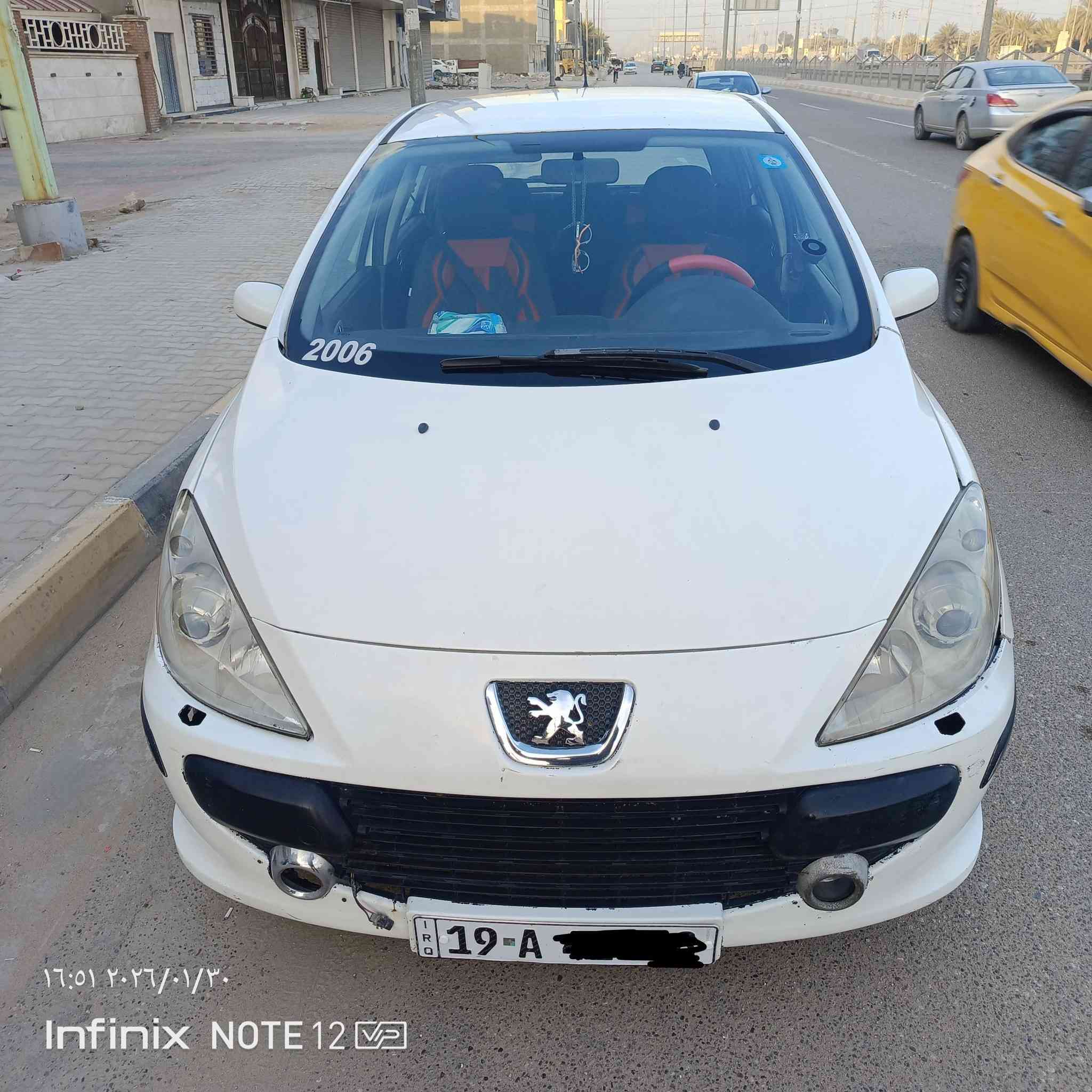 بيجو 307 فرنسي للبيع
موديل 2006 حجم المحرك 2000 سياره جاهزه تبريد  كهربائيات تخم تاير جديد دواخل نظيفه رقم كربلاء انكليزي سنويه لل 27 اباسمي السياره السعر 55 وبيه مجال
للتواصل 
***********
***********
