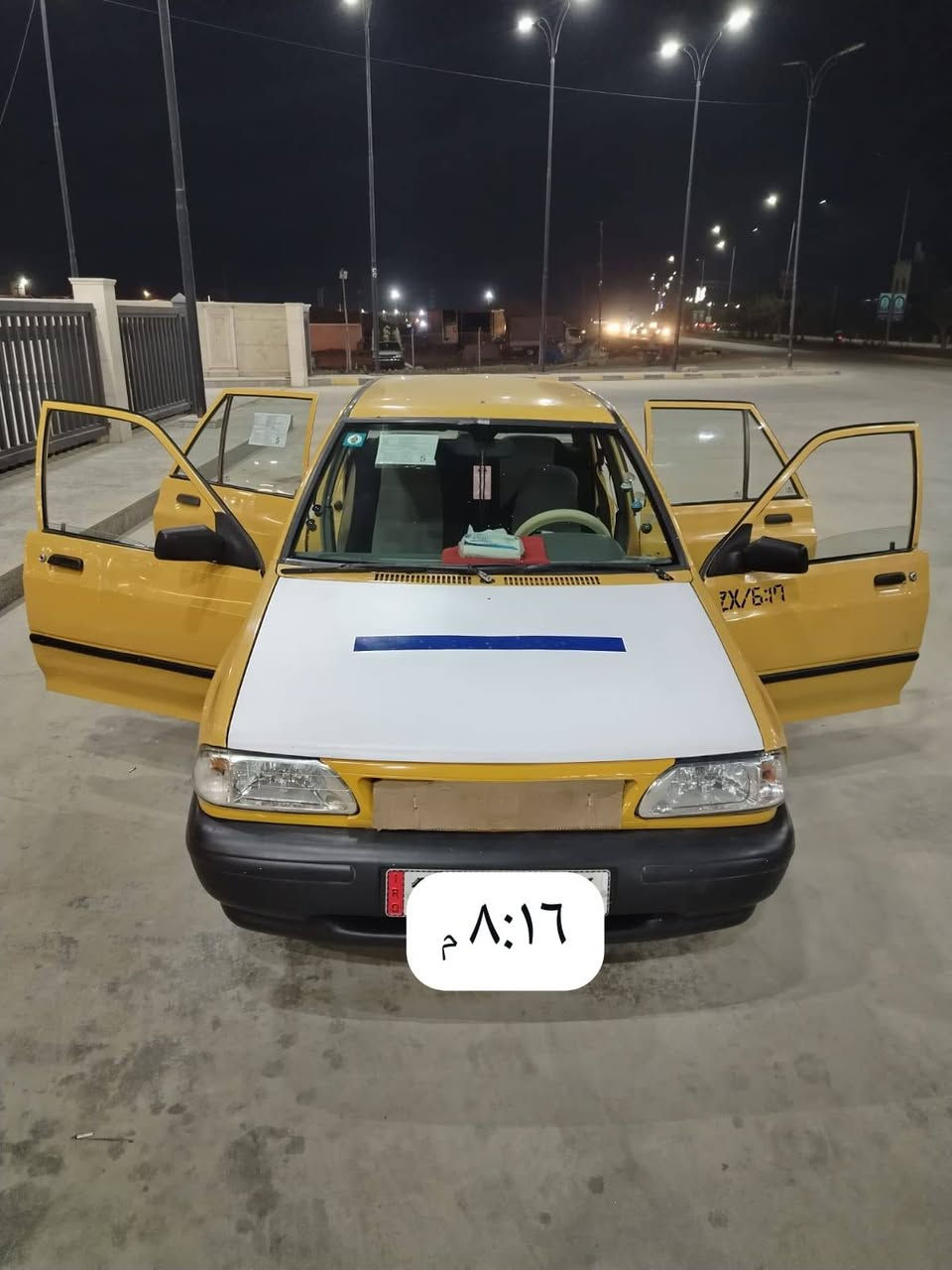 السلام عليكم سايبه مديل 2013 سياره مصفره هيئه وغرامات وهزه جديده ورقم بغداد انكليزي مكاني الكوت مركز مدينه دوس معمره وهلالات ورشات صبغ فقط مكينه وكير بل جيس تخم تايرات نضاف شواصي نضفات كهربايات شغاله الشراي يتصل عل رقم وبل خدمه السعر 30 ورقة  ***********
