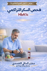 فحص السكر التراكمي • مختبر الساقي التخصصي • الزهراء كوت