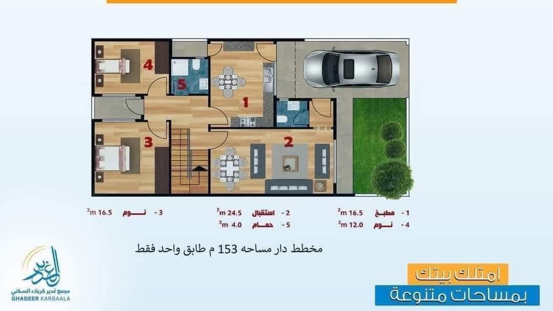 سلام عليكم

بيت في مجمع الغدير بلوك 67 الدار 12

للأيجار 

البيت يتكون من :- 

-مساحة الليت ١٥٣م

-طارمه وحديقه 

-مطبخ 

-استقبال 

-حمام ضيوف وشرقي

-غرفتين نوم 

-حمام ثاني و بي غربي 

-ودرج للسطح 

 قريب على البوابه الي مجاور مجمع الوفاء 

للتواصل ***********
