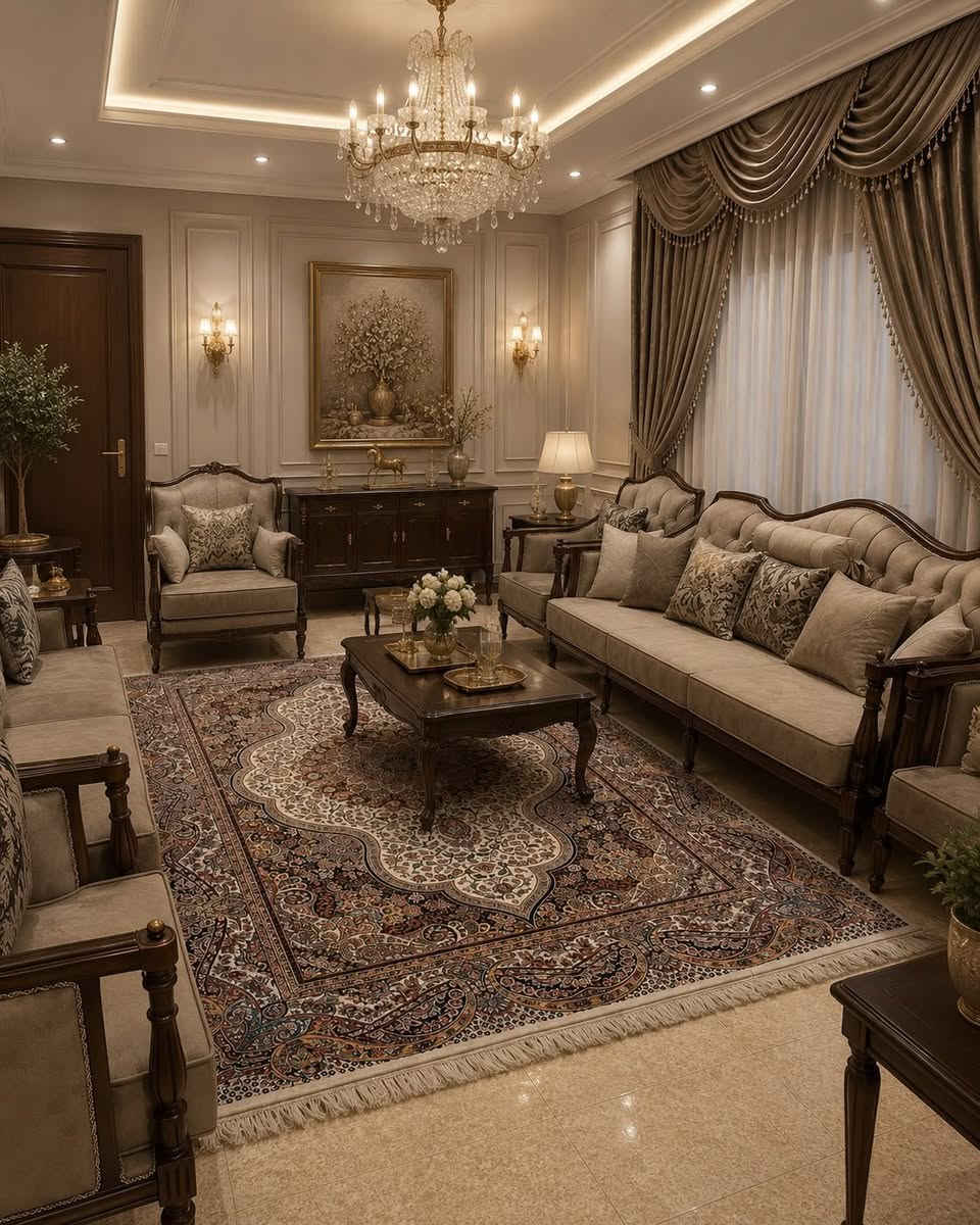 للبيع قنفات 10 مقاعد
من رويال هوم
خشب زان أصلي ثقيل ومتين
تصميم كلاسيك راقي جداً بلون بيج مع خشب غامق
الحالة: جديدة جداً واستعمال خفيف

التفصيل مرتب والقماش نظيف بدون عيوب
تتكون من:

* 2 ثلاثيات
* 4 مفردات
* طاولة وسط

سبب البيع: حجمها كبير وما متوافقة ويه مساحة البيت الجديد

سعر الشراء: 2 مليون و600
المطلوب: 2 مليون


**إذا كنت صاحب هذا الإعلان وتريد حذفه لأي سبب، رجاءا أرسل رسالة إلى الدعم الفني**