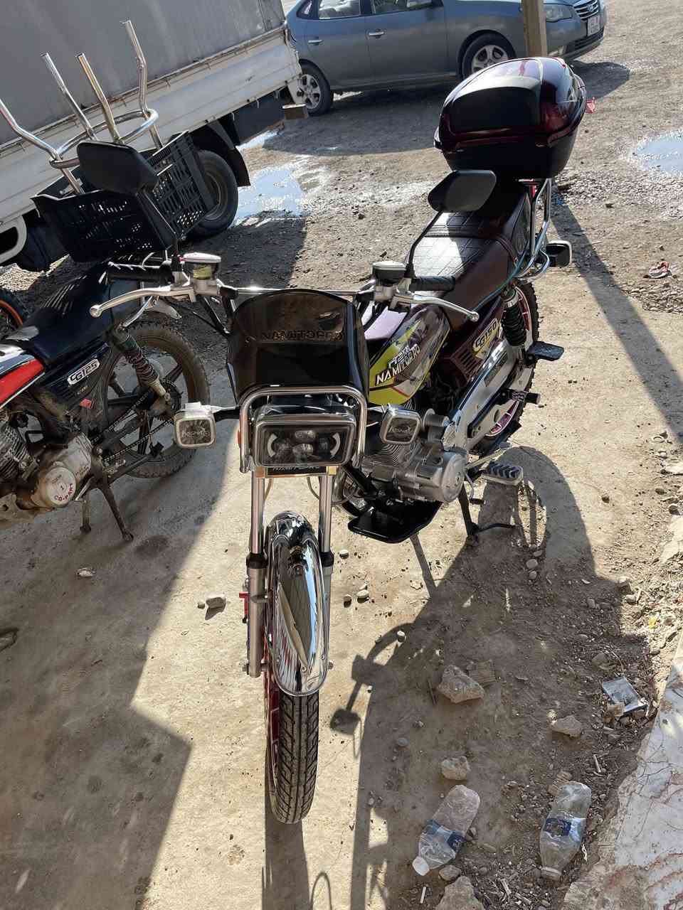 سلام عليكم ماطور نامي برو موديل 25 
محرك 200
شرط مامفتوح 
عنبار كلاج 
دشبول الكتروني 
السعر 680
وبي مجال 
العنوان جنوب الموصل مفرق الشوره


**إذا كنت صاحب هذا الإعلان وتريد حذفه لأي سبب، رجاءا أرسل رسالة إلى الدعم الفني**