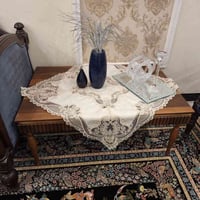 سيت ميز طعام 6 كراسي وميز صغير وطبلات 4  قياس  170x90x80  100x70x45  4...