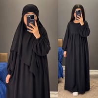 زي شرعي بناتي • اسود • خليجي مميز
