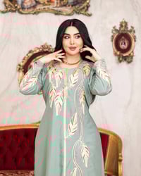 دشداشة نسائي • تطريز ستراس • قطن مراسي