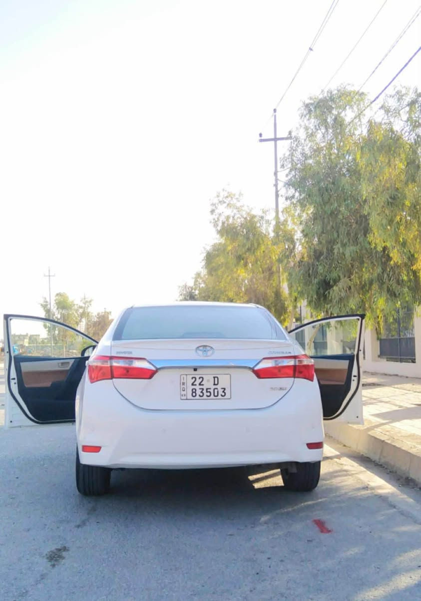 تۆ‎یۆتا کرۆلا خلیجی 2014 مواصفات XLI
‎مەکینە گەورە 2.0دێت 
کوشن جلد
کوشن قەیسی
ناو فۆرمیکا
عساس
شاشة ئايباد
كاميرا
لايت ليد
‎سوکان ڤۆلیۆم 
‎سفری شەیکە  
‎ویل کەپ 5
‎4 جام کارەبا 
‎ئاوێنە کارەبا 
‎ئاوێنە ئیشارەت 
سبي بةفري
یەک چاملخی تعديلة لةكةل يةك جةمبي خفيفي بشتي هةية 

‎سەنەوی و رةقةم  تازەیە تا 29
‎گێر و مەکینە بە شەرت نەکراوەتەوە 
‎تەحویل و غرامە و وکالە بە شەرت
***********
١٤٣ ورقة Singapore
