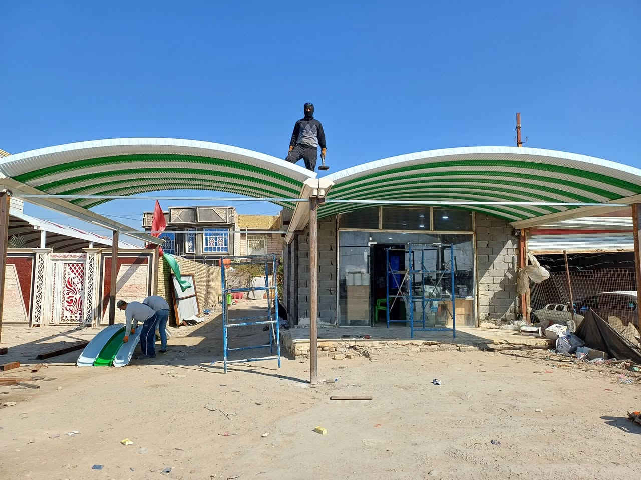 الحمدلله تم انجاز سقائف كيسبان في الناصريه بادارة حسان الحداد اتصال واتساب ***********   ***********
