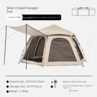 خيمة سداسية • قابلة للطي • نوم ٣-٤ نفرات