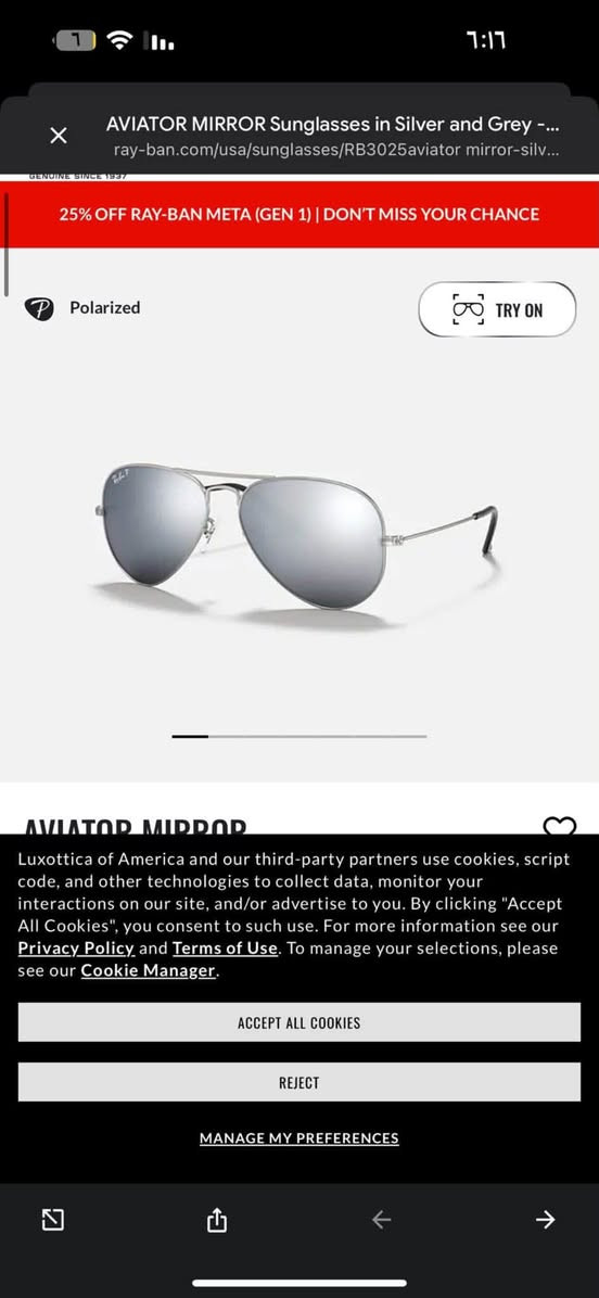 نظاره ريبان  -Ban Aviator RB3025 Silver Mirro
وكاله أصليه وليس تقليد ✅ حفر القياسات والصنع والموديل

أصليه وكاله made in italy 🇮🇹 

للبيع مزاد اعلى سعر ابيع  🤍🤍🤍💵

سعرها بلموقع حوالي ٣٠٠ الف 

المواصفات:

الموديل: ريبان أفياتور كلاسيك (Ray-Ban Aviator Classic RB3025).

• نوع العدسة: عدسات مرايا فضية (Silver Mirror).

• الحماية: توفر حماية كاملة بنسبة 100% من الأشعة فوق البنفسجية (UV Protection).

• مادة الإطار: معدن عالي الجودة مطلي باللون الفضي المصقول (Polished Silver).

• النقوش الأصلية:

• عبارة MADE IN ITALY محفورة بالليزر على الذراع الداخلي.

• كود الموديل والقياسات (مثل 58[]14) محفور بدقة على الذراع.

• شعار Ray-Ban مطبوع بوضوح على الزاوية العليا للعدسة اليمنى.

• حفر مخفي لحرفي (RB) على حافة العدسة اليسرى للتأكد من الأصالة.

• الملحقات: تأتي مع حافظة (جراب) جلدية أصلية باللون الأسود، تحتوي على الختم الذهبي للماركة.

الاستخدام: تعتبر قطعة "Unisex" ترهق للرجال والنساء، وتناسب أغلب أشكال الوجوه بسبب تصميمها الكلاسيك


**إذا كنت صاحب هذا الإعلان وتريد حذفه لأي سبب، رجاءا أرسل رسالة إلى الدعم الفني**
