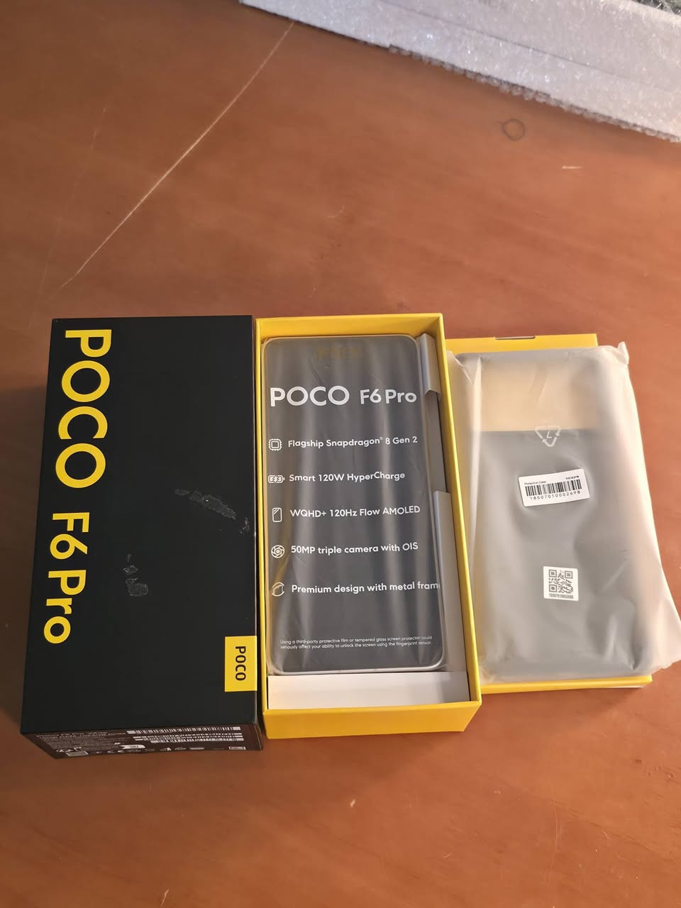 بوكو f6 pro
ذاكرة 1 تيرا  (مو ال512)
رام 16GB 

كامل ملحقات 
باكيته شاحنه كيبل كفر 

جهاز جديد مفعل صارله اسبوع
نظافة 100%
مكفول كفالة شاملة 

• ​المعالج: Snapdragon 8 Gen 2.
• ​الشاشة: AMOLED بدقة WQHD+ وسطوع 4000 nits.
• ​الشحن: سرعة خارقة 120W (بطارية 5000mAh).
• ​الكاميرا: أساسية 50MP بمستشعر Light Fusion 800 مع OIS.
• معدل الاطار 120HZ 
• ​التصميم: إطار معدني وظهر زجاجي.

السعر 590 الف 

يوجد توصيل لجميع محافظات العراق 
للحجز راسل الصفحة 
واتساب ***********

تابع صفحه تلكرام لمشاهده الاجهزه المتوفره https://t.me/mohamd_phone

#العراق #مستخدم #توصيل_لكل_العراق #بوكو #للبيع #شاومي
