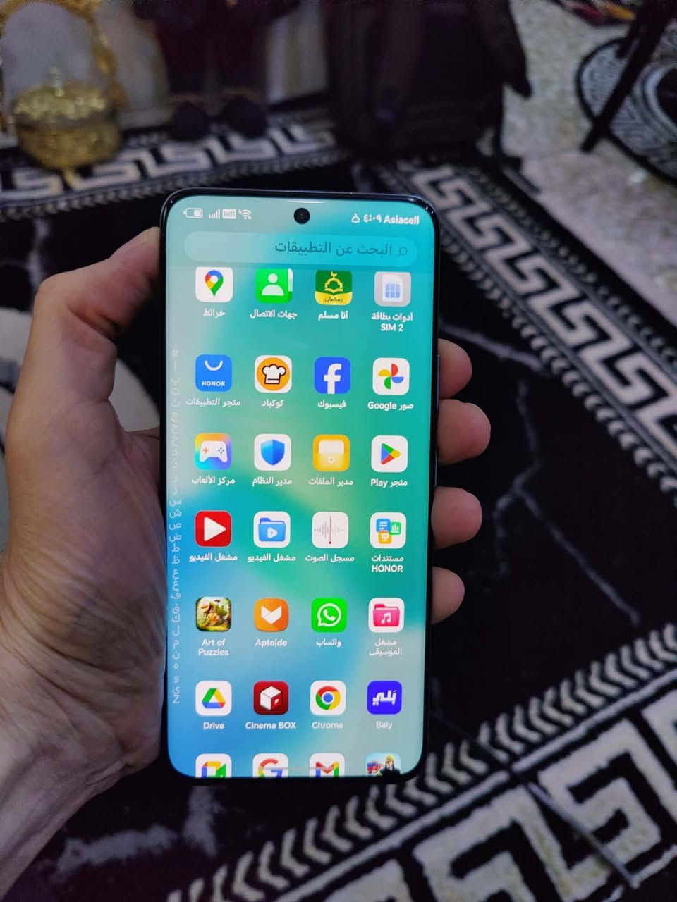 سلام عليكم جهاز مال بيت 
هونر 90 
Honor 90 
الذاكره 512g
رام 12g+7
الشاشه امولد 120 هيرتز بحجم 6.7
الكاميرا 200 12 2 ميجابكسل
المعالج سناب دراكون 7 جين 1
البطاريه 5000 مللي أمبير سرعه شحن66 واط
 السعر 180
جهاز فقط الكامره الماميه بيه مشكله 
عنوان بغداد بلديات للاستفسار ***********
بدون ملحقات
