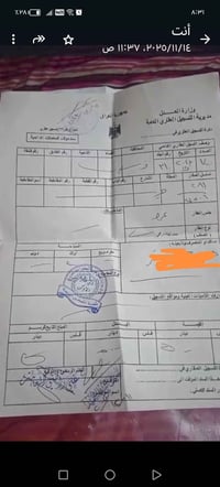 قطعة • توزيع الداخلية الوجبة الثانية • الناصرية مقاطعة 281