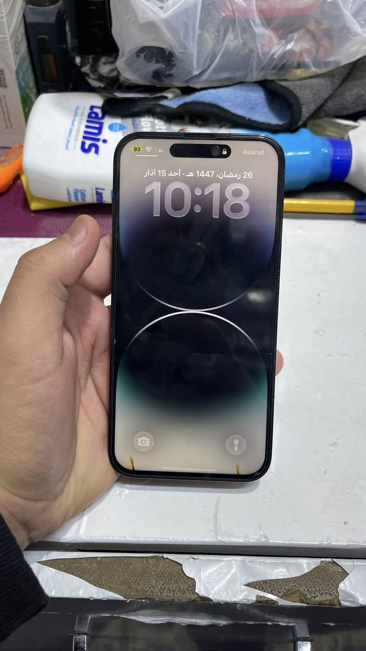 السلام عليكم أيفون 14 برو ماكس ذاكره 256 بطاريه 80 الجهاز مبدل شاشه وصط وبيها شعرور زغيره جوه السعر 625 وبي مجال قليل مكان بغداد البلديات رقمي ***********
