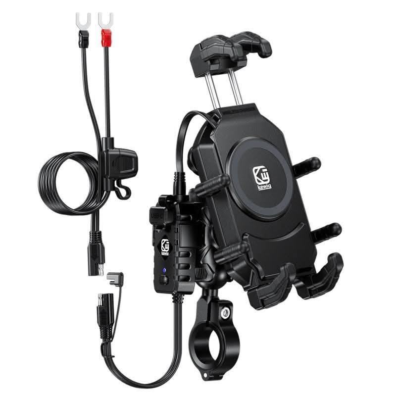 حامل هاتف ذكي للدراجات النارية ماركة Kewig، موديل KWG-M26 مقاوم للصدمات مع شاحن لاسلكي ومقاوم للماء يثبت على مقود الدراجة.

توافق الشاشة: يناسب الهواتف ذات الشاشات بحجم 5.4 إلى 7.2 بوصة.
دوران 360 درجة: يتيح لك ضبط زاوية الهاتف بسهولة لتناسب احتياجاتك.
مقاومة الاهتزاز: يحتوي على ممتص صدمات مدمج لتقليل الاهتزازات أثناء القيادة.
تصميم آمن: يتميز بقفل أمان قوي لحماية الهاتف من السقوط وسرقة.


**إذا كنت صاحب هذا الإعلان وتريد حذفه لأي سبب، رجاءا أرسل رسالة إلى الدعم الفني**