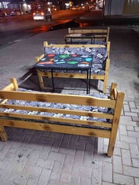 قنفات خشب استعمال اسبوع بعدهن جدد 10 قطع مع 4 اميوزه 07503016030 07701...
