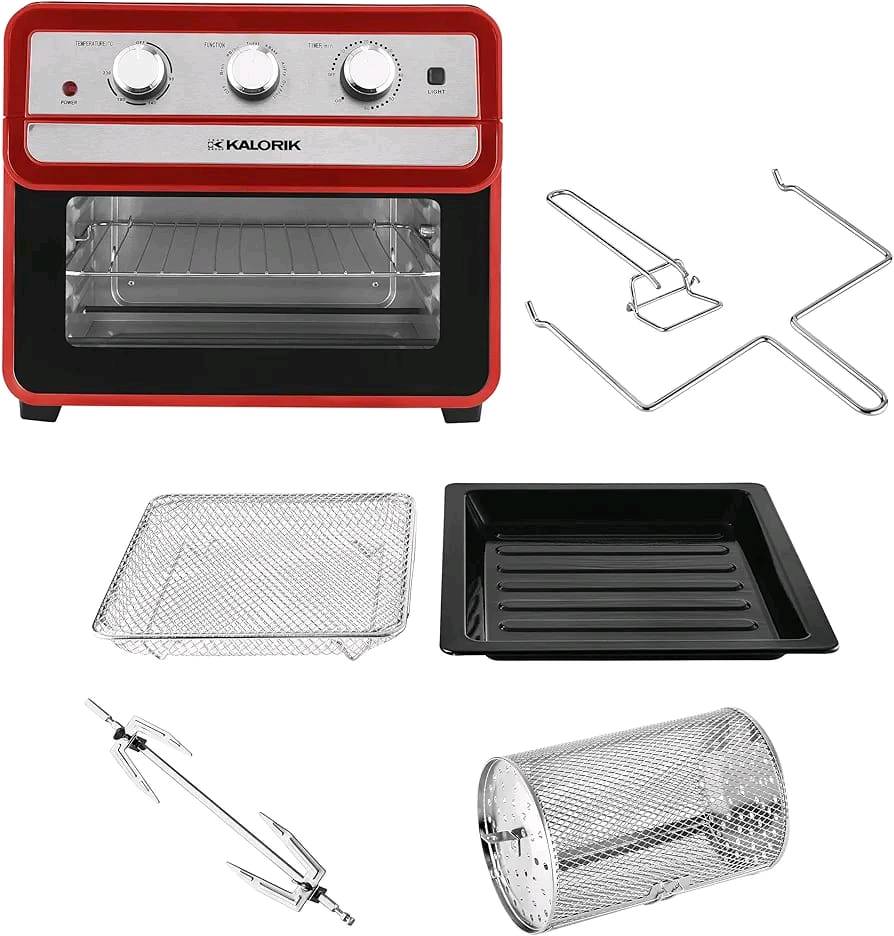 🔥✨ فرن + قلاية هوائية 4×1 من KALORIK ✨🔥
اختصر عليك المطبخ بجهاز واحد يجمع القوة، السرعة، والطعم اللذيذ 😍👌
🍗 4 وظائف بجهاز واحد
✔️ فرن كهربائي
✔️ قلاية هوائية بدون زيت
✔️ شواية دوارة للدجاج
✔️ تجفيف وطهي متكامل
⚡ أداء قوي وسريع
🔸 حرارة عالية وتوزيع مثالي للطبخ 🔥
🔸 تحكم يدوي سهل بدرجات الحرارة والوقت
🔸 طهي متساوي من كل الجهات
🍟 قلي صحي بدون زيت
استمتع بأكلات مقرمشة وطعم خيالي مع دهون أقل 💪🥗
🍖 ملحقات متكاملة
✔️ سلة شبكية للقلي
✔️ صينية فرن
✔️ سيخ دوار للشوي
✔️ أداة سحب آمنة
✔️ أسطوانة شواء (للتحمير المتساوي)
🧼 تنظيف سهل وسريع
تصميم عملي وملحقات قابلة للفك والتنظيف بكل سهولة ✨
🎯 مثالي لكل بيت
للأكلات اليومية، العزايم، والوجبات السريعة 🍕🍗
💯 جودة أوربية وتصميم أنيق
يجمع بين الشكل العصري والأداء العالي
📦 لا تفوت الفرصة!
خلي مطبخك أذكى وأسرع… واطلبه الآن 🚀