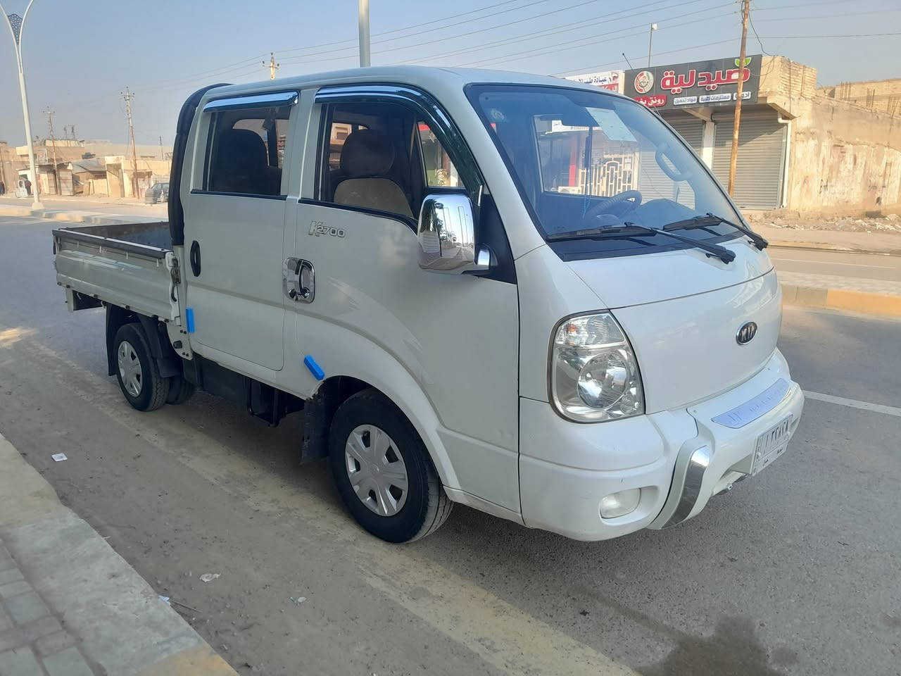 للبيع كيه موديل ٢٠٠٩ رقم بغداد مشروع وطني السياره جديده بمعنى الكلمه مكفوله كفاله عامه كير محرك اكسل تخم تاير كله جديد تبريد ثلج العنوان بغداد الطارميه الشراي الهاتف *********** # ***********
