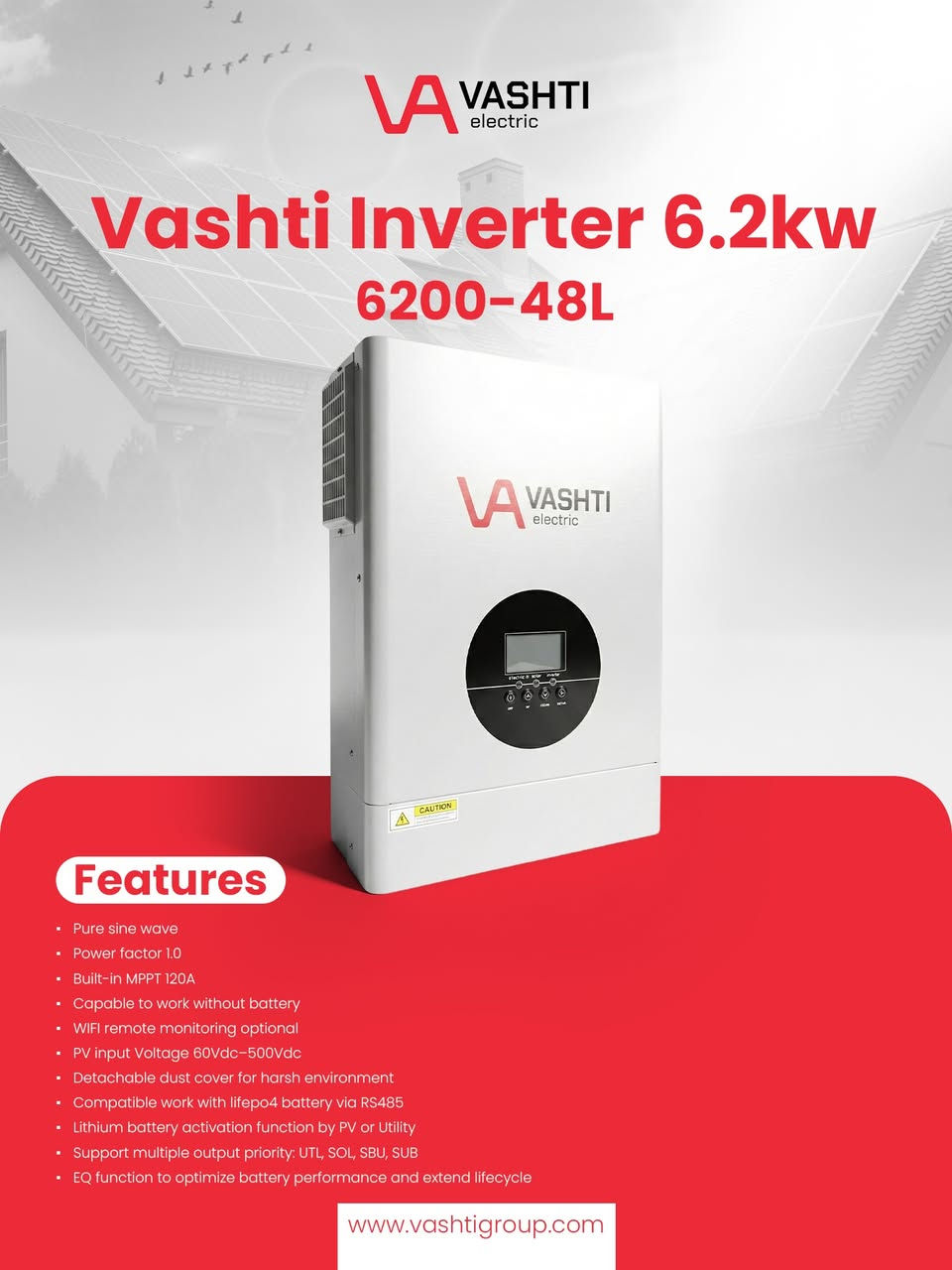 بكل سرور نعلن عن وصول انفيرترات من شركة فاشتي بمواصفات عالية وجودة ممتازة.

1100T-48PL-1.
1100-48-2. 
6200-48L-3.
3500-24L-4.
1500-12S-5.
4000Heatere-6.

متوفر بكميات واسعار منافسة وضمانات حقيقية يتوفر لدي شركة فاشتي ورشة صيانة متخصصة تحت اشراف مهندسين متخصصين 🔥

📍سليمانية-شارع 60 مقابل فندق تايتانك.
***********
***********

📍كركوك-حي صناعي جديدة شارع هارون.
***********
***********
***********
