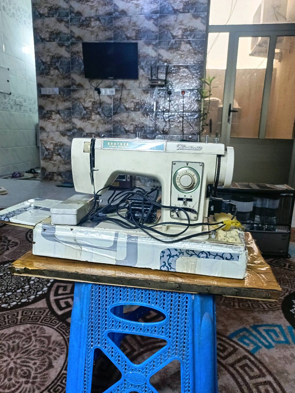 المكان الدورة المعدات الهندسية 
مكينة براذر ياباني 1990
شغالة اخت الجديدة