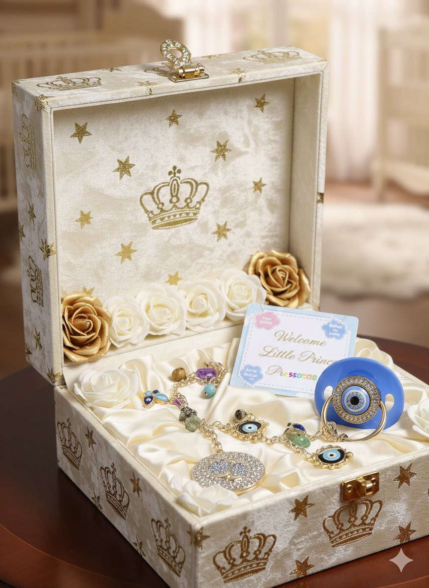 الخيار الأول: الطابع الملكي (للتميز والفخامة)
العنوان: لأميرك الصغير.. فخامة تليق بالبدايات! 👑
لأن طفلك يستحق الأجمل، قدمنا لكِ طقم "اللهاية الملكية" المصمم بدقة فائقة.
• اللهاية: بلون أزرق ملكي والوردي والابيض مرصعة بكريستالات براقة.
• التعليقة: مزيج ساحر من الأحجار الطبيعية ورموز "العين" التقليدية لحمايته بأناقة.
• التفاصيل: ميدالية الأقدام الذهبية التي تخلّد أجمل اللحظات.
✨ اجعلي إطلالة طفلك الأولى ذكرى لا تُنسى.
للطلب والاستفسار، تواصلوا معنا عبر الخاص. 📥


**إذا كنت صاحب هذا الإعلان وتريد حذفه لأي سبب، رجاءا أرسل رسالة إلى الدعم الفني**