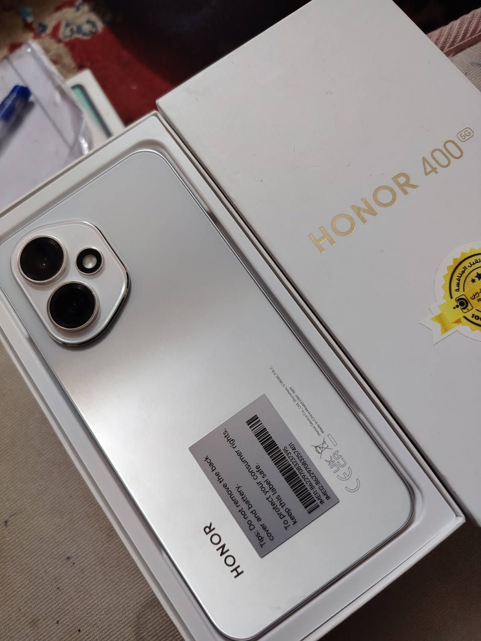 للبيع هونر 400 فايف جي
الجهاز مستخدم اسبوع فقط
نضافته ١٠٠ بل ١٠٠
الذاكرة ٢٥٦
مع كامل ملحقاته
كيبل وشاحنة وكفر وكارتونة

السعر النهائي ٣٥٠ الف قفل بدون عملة
العنوان بغداد الشعب شارع الصحة
شراي اتصل ***********
