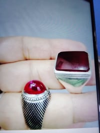 عقيقي يماني • ياقوت نجمي • صياغة ثقيلة