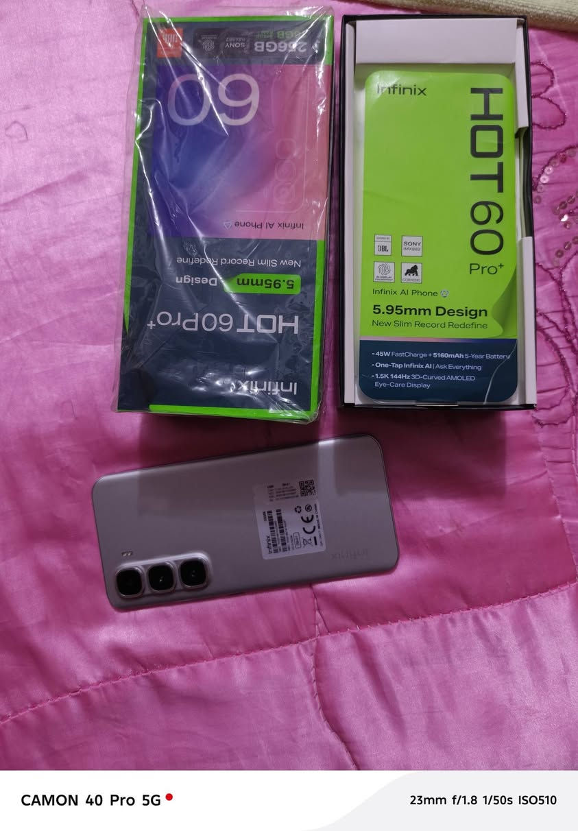 السلام عليكم من رخصة الادمن موبايل أنفنكس HOT 60 pro+ بلس الجهاز جديد الله شاهد الجهاز ما مستخدم فقط مفتوحة كارتونة مال الموبايل ذاكرتة 256GB وذاكرة الجهاز الداخلية{الرام}8+8 الجهاز سعرة 235 وبي مجال قليل حگ الجية للاستفسار الاتصال الرقم *********** المكان حلة شارع 80 قرب مخبز مهند
