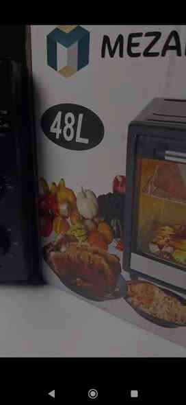 فرن كهربائي بتقنية ألمانية 
🛑السعر 45 توصيل مجاني لجميع محافظات 🇮🇶
مميزات👇🏻
السعة: 48 لترًا
✔️وظيفة الشواية والسياخ الدوارة لنتائج شواء مثالية
✔️مؤقت 60 دقيقة مع جرس تنبيه وإيقاف تشغيل تلقائي لراحة وأمان أكبر
✔️التحكم في درجة الحرارة للحصول على تسوية دقيقة ومتناسقة
✔️يحتوي على صينية خبز واحدة ورف سلكي واحد
✔️الحجم: العرض 44سم، الارتفاع 27سم ،العمق 24سم

🛑للحجز راسلنا على صفحتنا 📱
🛑واتساب ***********📱
