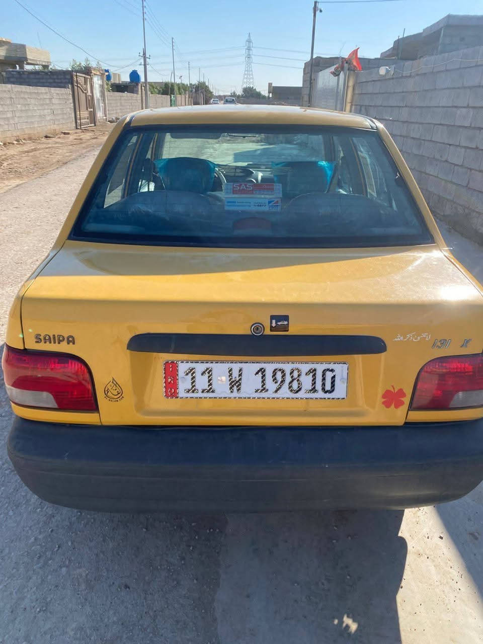 اسلام عليكم
سايبه للبيع موديل ٢٠١٥ هيئه وغرامات صفر رقم انكليزي سنويه ل٢٠٣٠ صدر امامي وتاير امامي جديد منضومه غاز
بيه جاملغ امامي رش فقط حلوه ونضيفه 
مكان بغداد السعر 30 تصل وتدلل
الهاتف: ‏‪***********‬‏
