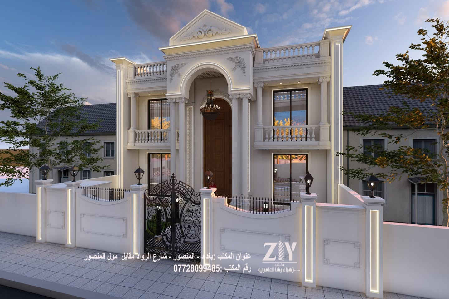 ⁨ قصة زبونة أول ما شافت الواجهة، كلتلي:
“هاي مو بس واجهة… هاي إحساسي بالبيت اللي أريده” 🤍

الغريب؟
الواجهة جانت مصمميها قبل لزبون ثاني…
بس من تحب الشغل الصح، تحبه من أول نظرة ✨

كعدنا نحچي، عدلنا تفاصيل، ضفنا لمستها الخاصة…
وصارت الواجهة إلها، وتحولت الفكرة إلى حلم  يقترب من التنفيذ.

أجمل شي بشغلنا مو الرسم ولا الحجر…
أجمل شي الثقة، والانسجام، والإحساس إننا نبني شي يعيش سنين 🏡

من التصميم إلى التنفيذ…
نشتغل بحب، ونبني بثقة 🤍

#من_التصميم_إلى_التنفيذ
#ثقة_تبني_بيت
#Architect_Life
#DreamHome

تصميم مخطط طابقين مع واجهة كلاسيك في ديالى 

المساحه الكلية 317 متر مربع 
المساحه البنائية 232 متر مربع 
نوع الواجهة:كلاسيك 
المواد المستخدمة:مرمر وتطعيم صبغ 

#نحن لا ننافس نحن نتميز بتصاميمنا الحديثة والمواكبة للتطور 

يمكنكم مراسلتنا على رقم الواتساب ***********
او زيارة موقع المكتب في بغداد المنصور شارع الرواد مقابل مول المنصور بناية الرويال 
تصميم تنفيذ اشراف⁩
