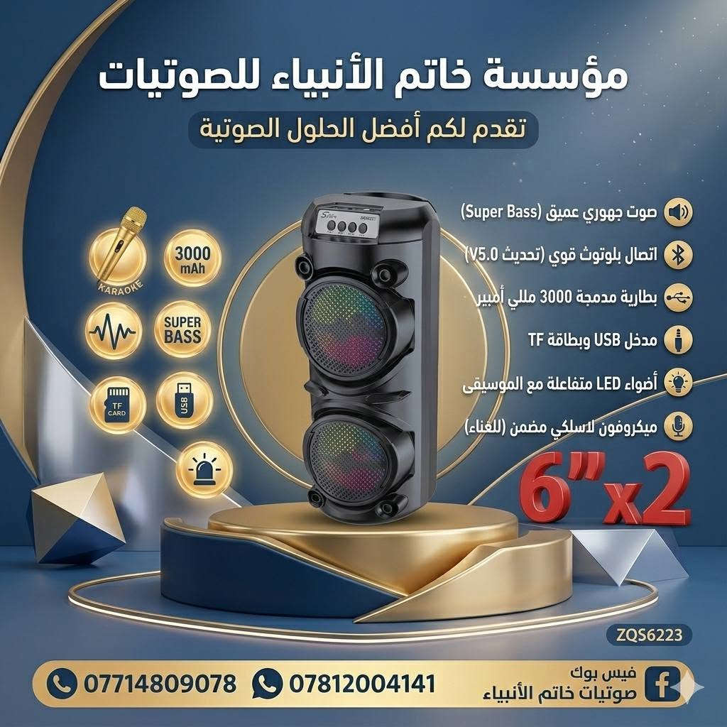 توفر من جديد ✅️

لدى مؤسسة خاتم الأنبياء للصوتيات  

____________________________
مؤسسة خاتم الأنبياء للصوتيات ✅️

*********** سجاد الكعبي 

*********** مرتضى علي 

📍بغداد/بسماية/مجمع_الاحسان
