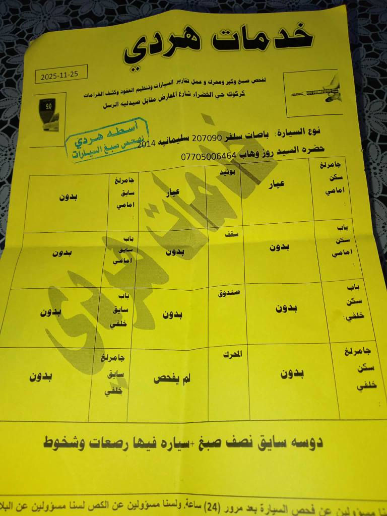 للبيع باسات خليجي خمسه سلندر سنويه ليحد 2031بسمس شرط تحويل ووكاله سياره كير ومحرك بشرط فحص موجود مع صور سياره رقمي *********** كركوك, العراق
