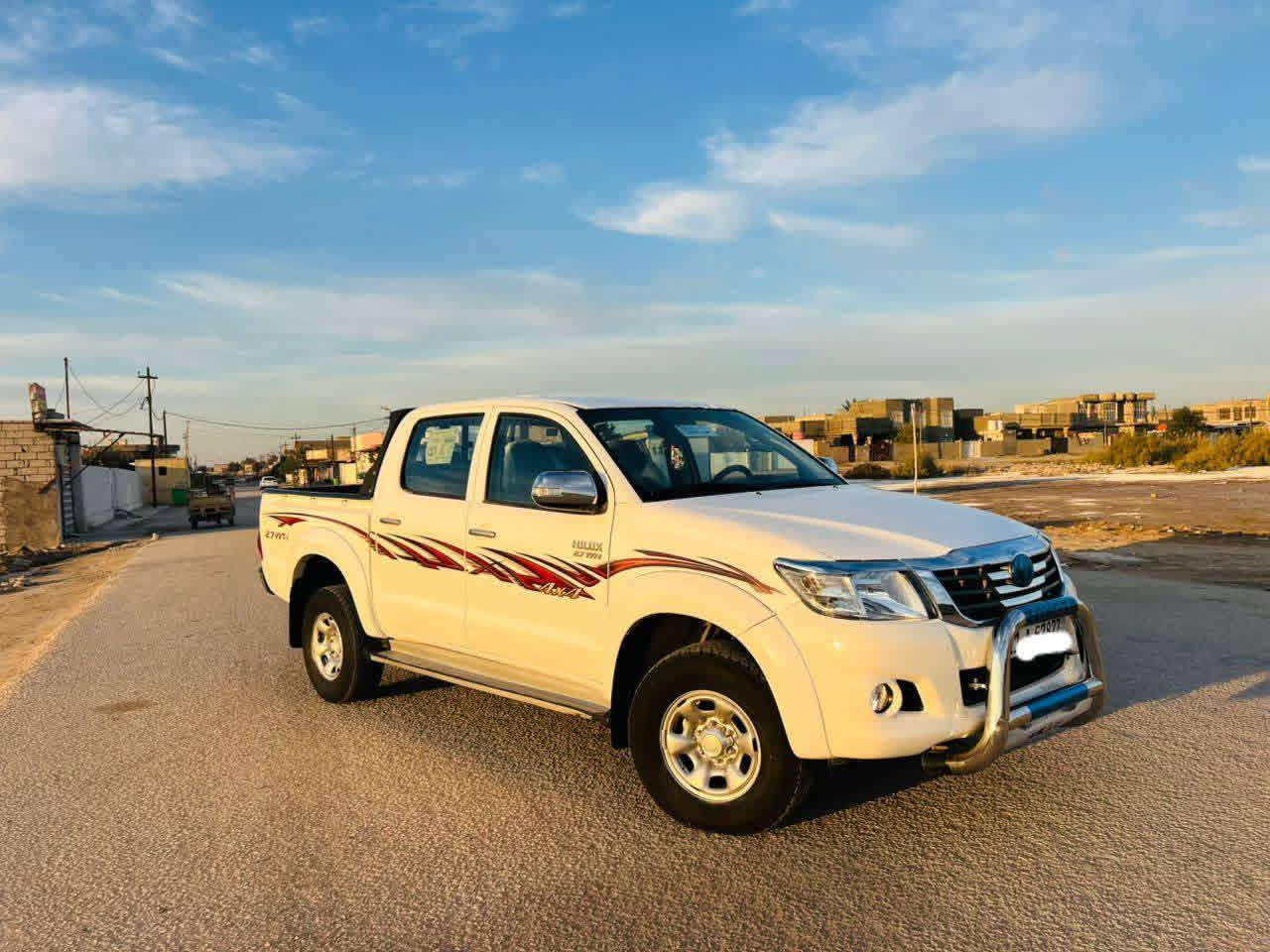 السلام عليكم
هايلوكس فورويل 2013 كير واتماتيك سياره جديدة كارتون مواصفات فول كويتي شاصي 22  مكفوله كفاله عامه من عده صبغات بسيطات موظحات مكفوله من ضربة وتبديل الفتح محرك جديده مامفتوح تخم تاير حداديه جديده تبريد ثلج كهربائيات فول رقمه بغداد دولي سنويه مجدده لل 30 مشروع وطني بسمي تريد تحويل تريد وكالة سعره 200 وبيه مجال
***********
***********
