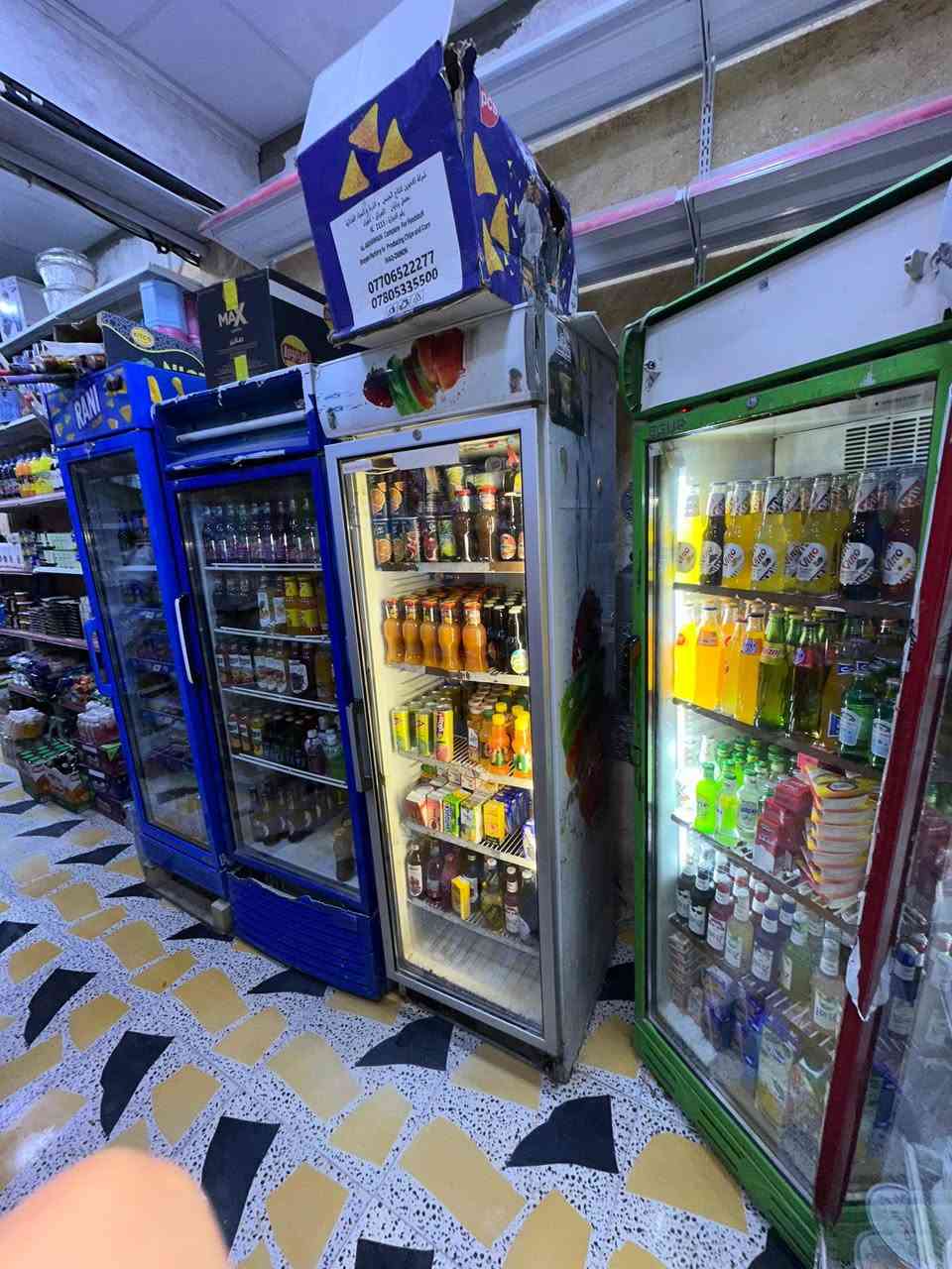 للبيع — أسواق أهلنا 📢
📍الموقع: شارع السنيديه ، مدخل السراجي، مقابيل مجمع الرحمة
🛒 اسم الأسواق: أهلنا

▪️ المحل يتكون من 4 محلات ركن
▪️ الطول: 15 متر
▪️النزال: 4 ونص متر
▪️ المحل إيجار — تشتري البضاعة فقط

✅ يحتوي على سستم كامرات مراقبة
✅ 3 سبالت أبو الطنين
✅ ثلاجة شركة بيبسي
✅ ثلاجة شركة كولا
✅ ثلاجة شركة راني
✅ عارضة آيس كريم
✅ عارضة بهارات فاملي
✅ عارضتين عطور المها + بسملة
✅ عارضة سكائر وينستون

🔹 عدد الثلاجات: 7
🔹 عدد المجمدات: 6

📞 للاستفسار:
***********
