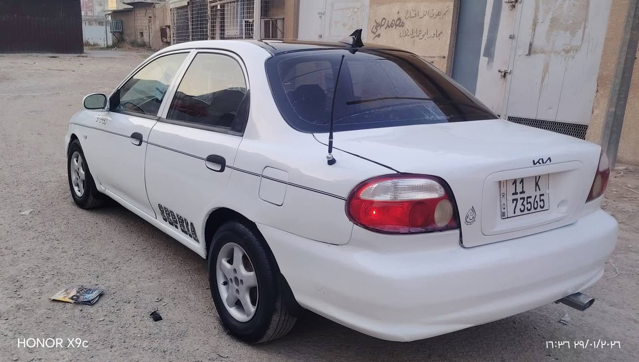 كيا سيفيا موديل 2000 رقم انكليزي بغداد كير اوتوماتيك  سيارة جاهزة  بدون حادث ماعدا. طخه زغيرة بالبك لايت الخلفي  صبغ جماليه محرك 2000  تبريد ميشتغل. يرادله أدامه وغاز. المنظومة موجوده وكامله 
السعر. 45 مكاني كربلاء ***********
