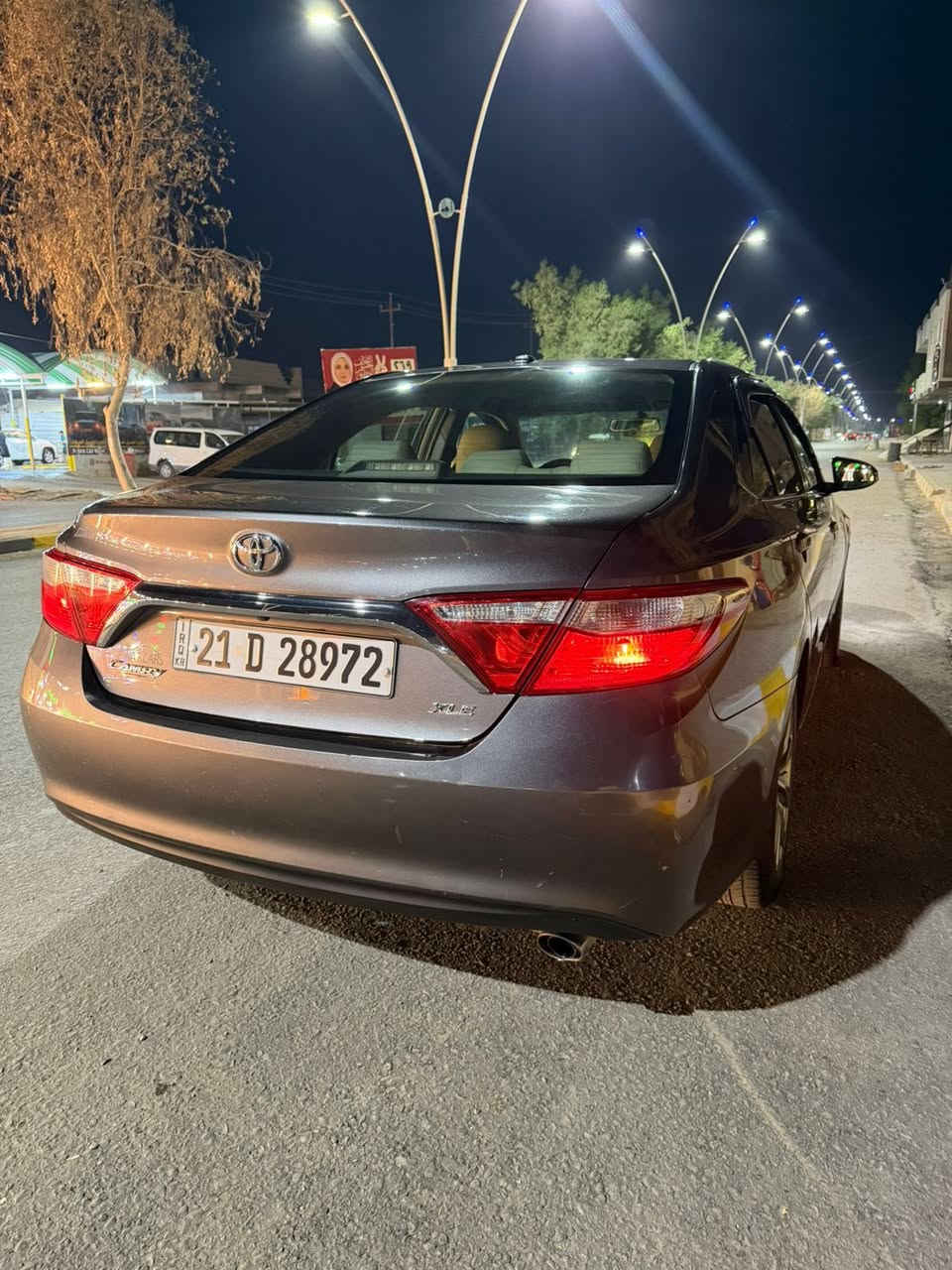 كامري 2016
مواصفات xle باسمي 
بيها بنيد ونص الجاملغ صبغ بدون تبديل
نضام eco و sport 
مرايا  كهرباء
 بريك ABS 
مثبت سرعة 
كشن كهرباء
فول تحكم ستيرن
شاشه 
كامره
تدفى كشن
مكانها سامراء 
السعر 148 وبيها مجال 
***********
