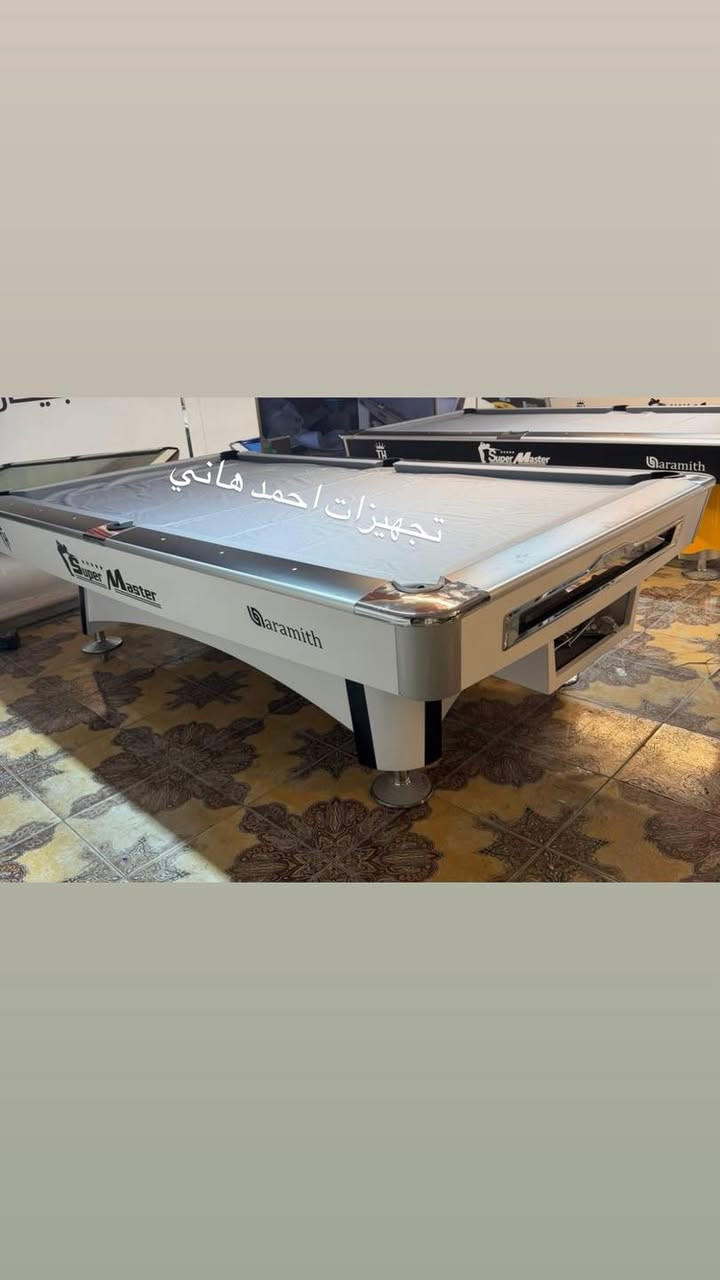 السلام عليكم تم بعون الله وصول صاولات بليارد

اصدار 2026  ضمان 5 سنوات حقيقي 

نوع (سوبر ماستر تك شاصي) 
(سوبر ماستر دبل شاصي)
(رايسون شاصي حديد)
(اسباير شاصي حديد )

عنوانه بعداد حافض القاضي شارع الوصط تجهيزات احمد هاني

للستفسار *********** —*********** احمد 
متواجد واتساب
