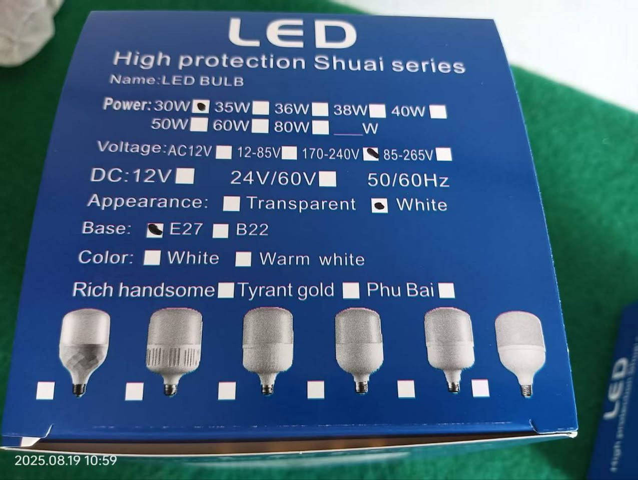 💡 مصباح SUN – من معمل MS
🔸 القدرة الحقيقية: 30 واط
🔸 عامل القدرة (PF): 0.9
🔸 الإضاءة: 100 لومن/واط
🔸 الخامات: نحاس داخلي عالي الجودة
🔸 الفلترة: أداء خرافي عند الفحص
🔸 الضمان: سنتين استبدال 
🔸 التوصيل: مجاني
🔸 السعر: 1550 د.ع فقط للقطعة
🔸الكارتون : 50 قطعة


**إذا كنت صاحب هذا الإعلان وتريد حذفه لأي سبب، رجاءا أرسل رسالة إلى الدعم الفني**